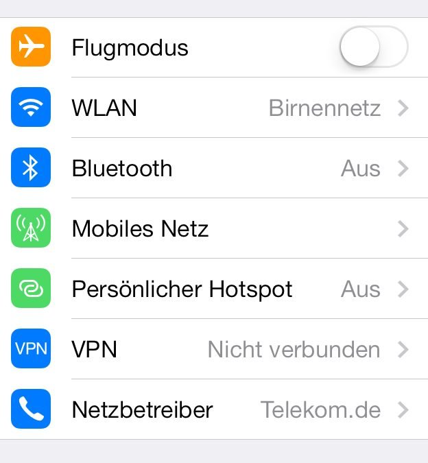 iOS-7-Beta-5: Einstellungen
