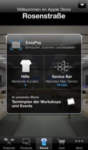 Apple-Store-App EasyPay-Funktion