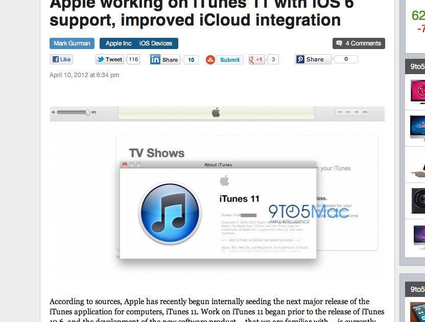 Apple arbeitet an iTunes 11