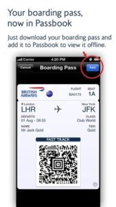 British Airways - Passbook-Feature