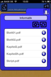 CourseMate Dokument-Übersicht Informatik