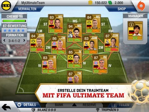 FIFA 13 Ultimate Team am iPad