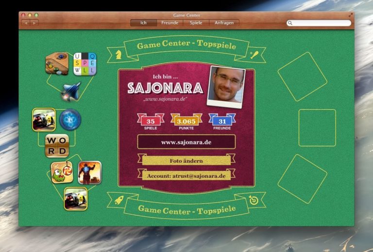 Как выйти из game center mac os