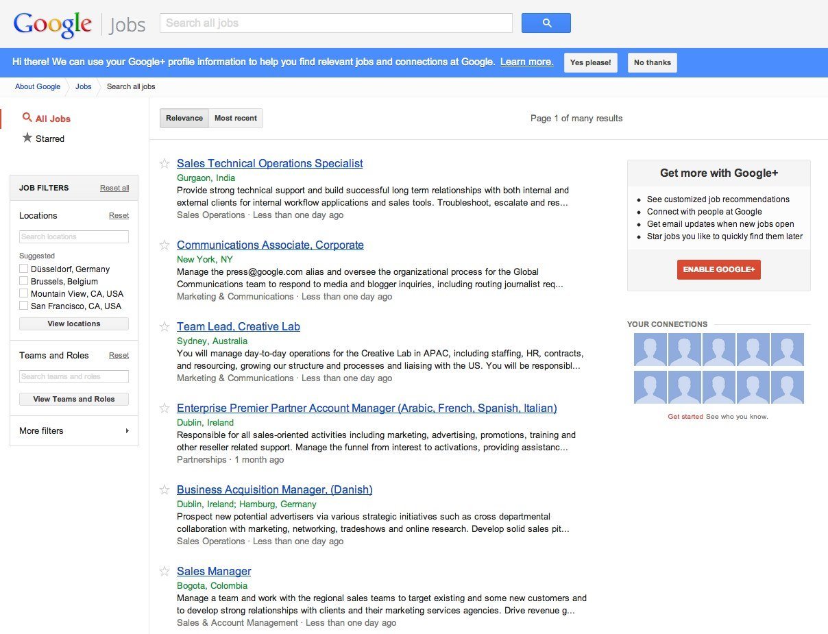 Google Jobs mit Google-Plus-Profilinfos befüllen