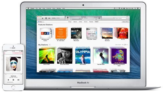iTunes auf iPhone und MacBook