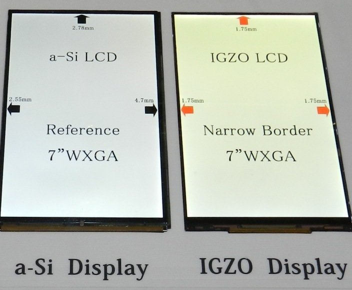 a-SI LCD neben IGZO LCD