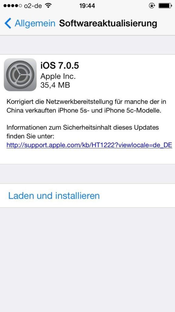 iOS 7.0.5 für iPhone 5c und iPhone 5s veröffentlicht - Macnotes.de