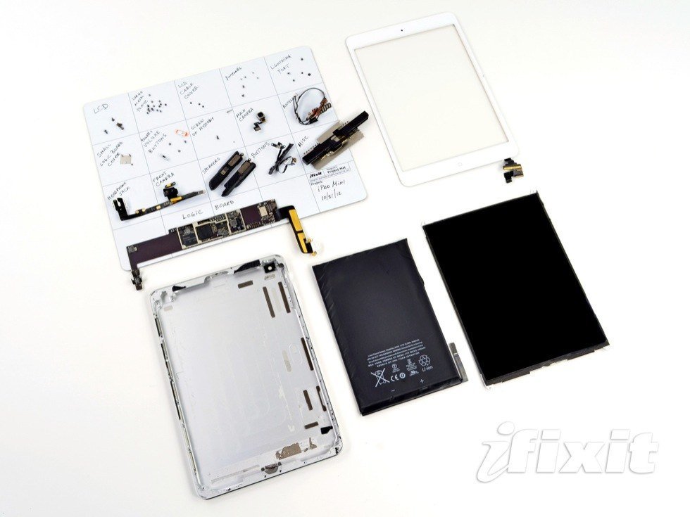 iPad mini auseinandergenommen, Foto: iFixit
