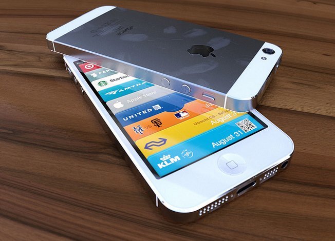 iPhone 5 Rendergrafik in Weiß