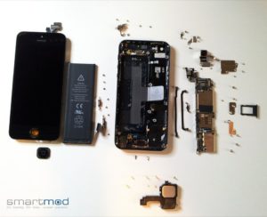 iPhone 5 in Einzelteile zerlegt, Foto: smartmod