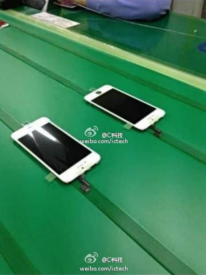 iPhone-5S-Front-Panel auf Fließband, Foto: ICTech @ Weibo