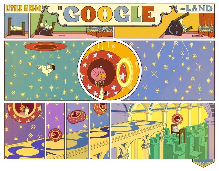 Teil eines Google-Doodles: Little Nemo in Google-Land