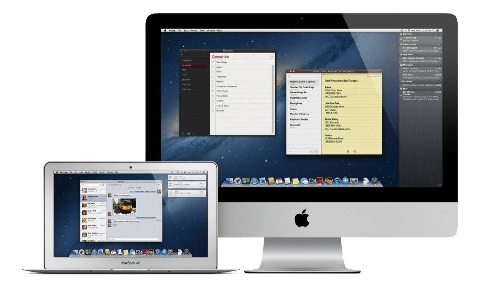 Mac OS X 10.8 Mountain Lion auf MacBook Air und iMac