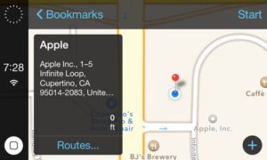 iOS in the Car - Screenshot Navigation