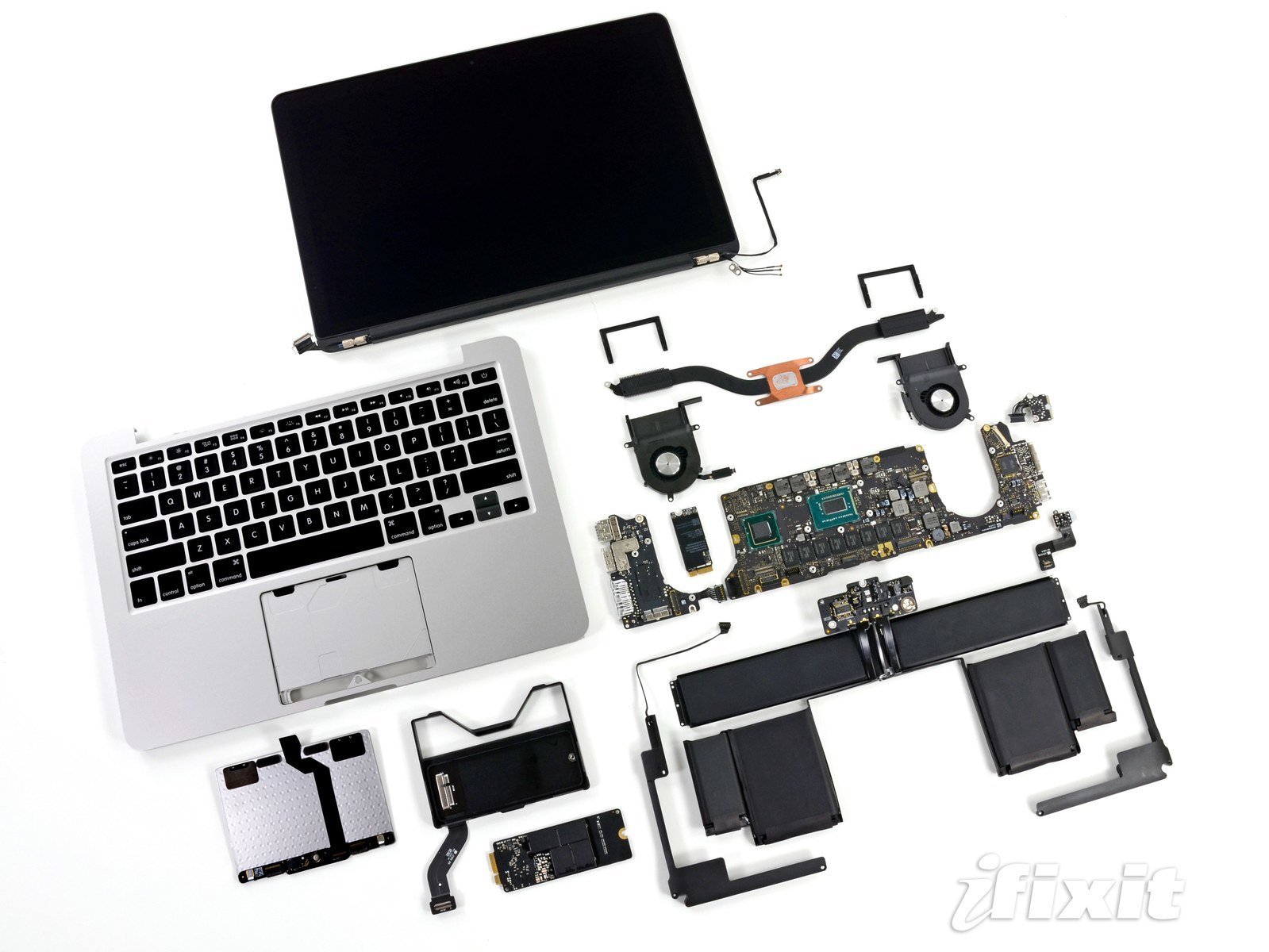 13-Zoll MacBook Pro Retina auseinandergenommen, Foto: iFixit